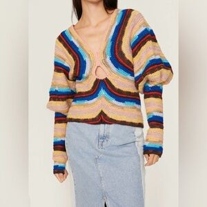 Sea New York Olina Ombre Sweater; Multicolor Striped